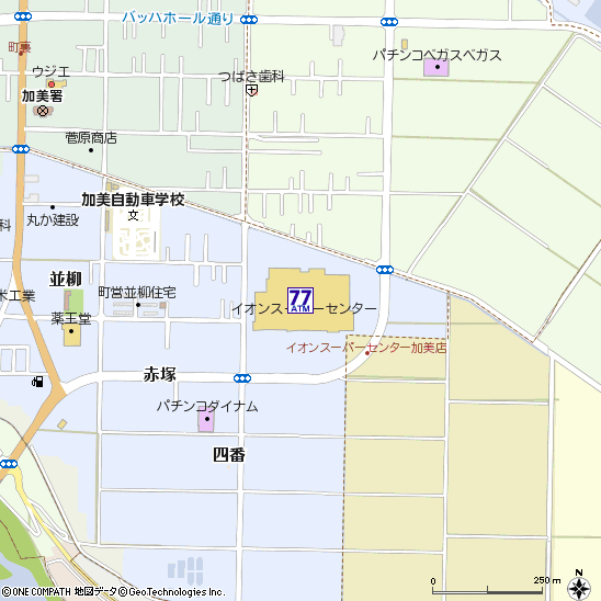 イオンスーパーセンター加美店付近の地図